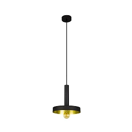 Pendant WHIZZ, 1 x E27 max. 60W, IP20, black/satin gold - FARO - 2016x