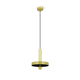 Pendant WHIZZ, 1 x E27 max. 60W, IP20, black/satin gold - FARO - 2016x