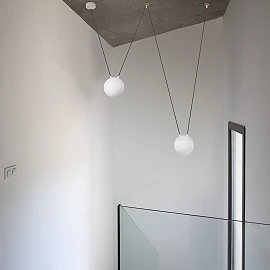 Pendant MINE, 1 x E27 max. 20W, IP20, grey/white -  FARO - 2837x