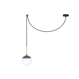 Pendant MINE, 1 x E27 max. 20W, IP20, grey/white -  FARO - 2837x