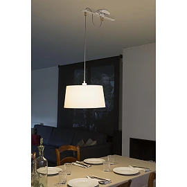 Pendant FUSTA, 1 x E27 max. 20W, IP20, white -  FARO - 28394