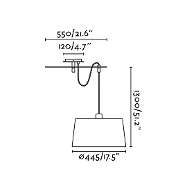 Pendant FUSTA, 1 x E27 max. 20W, IP20, white -  FARO - 28394