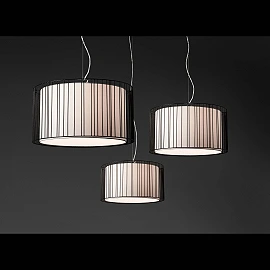 Pendant LINDA, 1 x E27 max. 100W, IP20, white/black -  FARO - 2930x