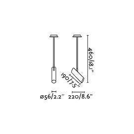 Spot light LINK, 1 x GU10 max. 35W, IP20, black/white - FARO - 2987x