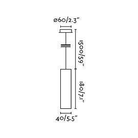 Pendant ORA LED, 1 x LED 4W module, IP20, black/white - FARO - 2989x