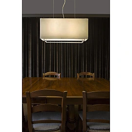 Pendant VESPER-1, 2 x E27 max. 20W, IP20, white/brown - FARO - 2998x
