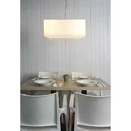 Pendant VESPER-1, 2 x E27 max. 20W, IP20, white/brown - FARO - 2998x