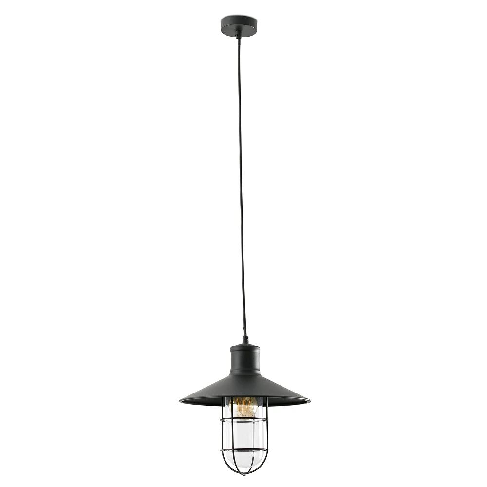 Pendant MARINA, 1x E27, IP20, black -  FARO - 60004
