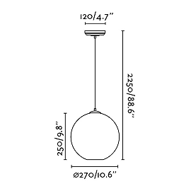 CLARA Transparent pendant lamp - FARO - 64128