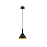 Pendant PAM-P LED, LED 11W module, IP20, black and gold/white, small - FARO - 6415x