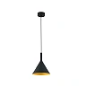 Pendant PAM-G LED, LED SMD 24W module, IP20, black un gold, large - FARO - 64162