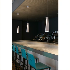 Pendant PLUMA LED, 6W LED SMD, 450 Lm, 3000K, black and gold/white - FARO - 6417x