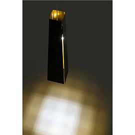 Pendant PLUMA LED, 6W LED SMD, 450 Lm, 3000K, black and gold/white - FARO - 6417x
