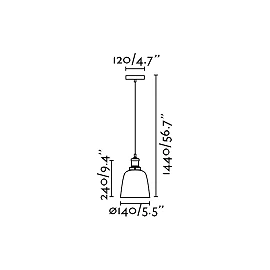 Pendant LIZ-2, 1 x E27 max. 60W, IP20, transparent -  FARO - 65080