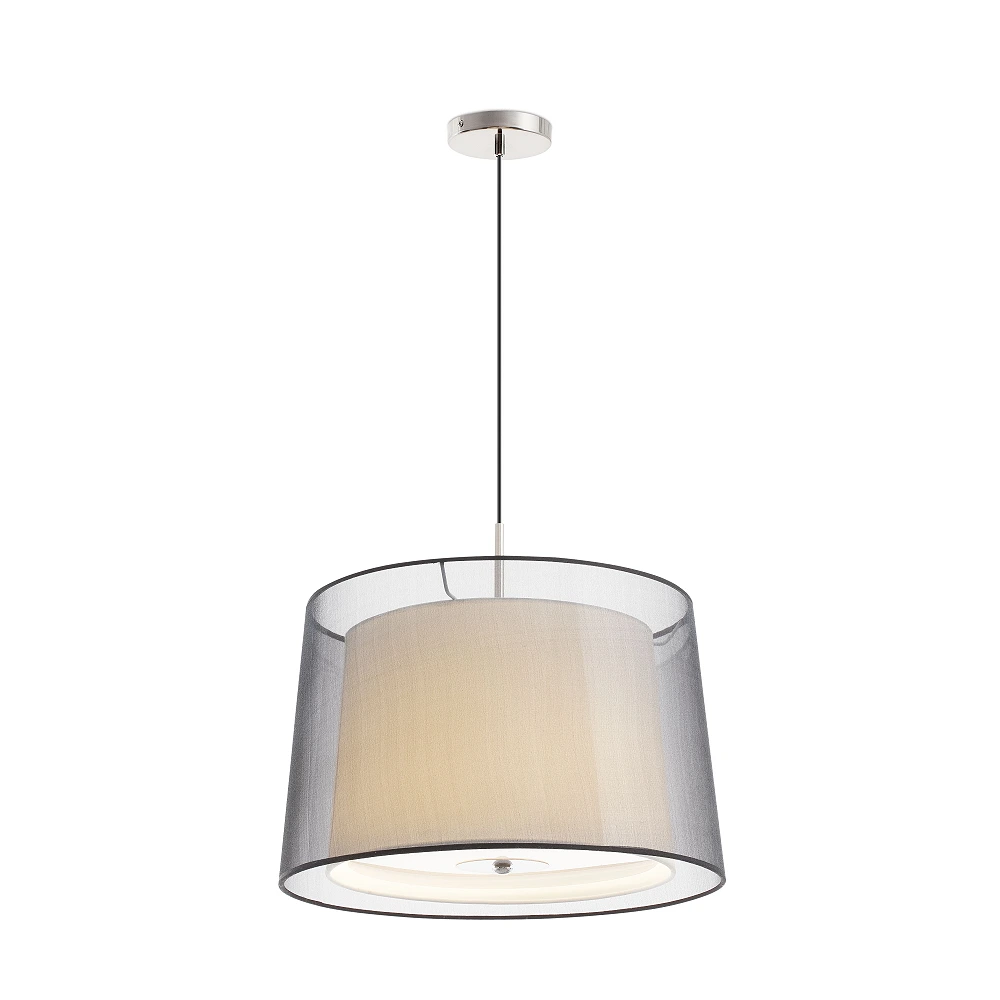 Pendant SABA, 3 x E27 max. 40W, IP20, matt nickel, large -  FARO - 68549