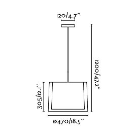 Pendant SABA, 3 x E27 max. 40W, IP20, matt nickel, large -  FARO - 68549