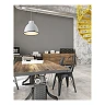 Pendant CHARLOTTE, 1 x E27 max. 60W, IP20, white/dark grey - FARO - 6856x