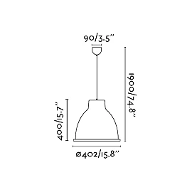Pendant CHARLOTTE, 1 x E27 max. 60W, IP20, white/dark grey -  FARO - 6856x