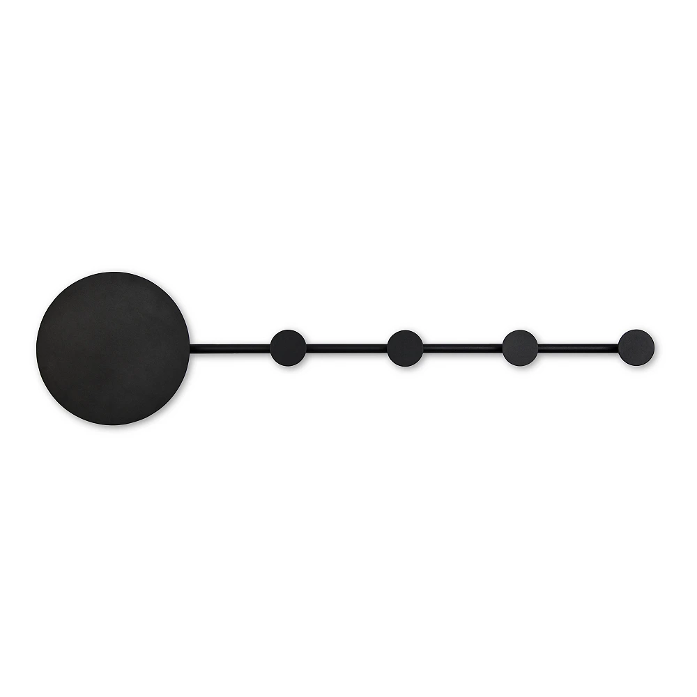 HAN LED Black wall lamp/coat rack 6W LED - 01001 Faro
