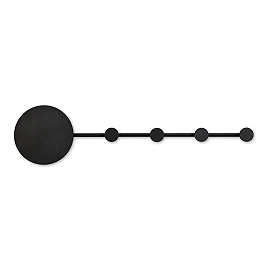 HAN LED Black wall lamp/coat rack 6W LED - 01001 Faro