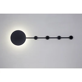 HAN LED Black wall lamp/coat rack 6W LED - 01001 Faro