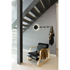 HAN LED Black wall lamp/coat rack 6W LED - 01001 Faro