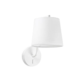 Wall lamp BERNI, 1 x E27 max. 20W, IP20, black/white/matt nickel - FARO - 2932x