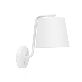 Wall lamp BERNI, 1 x E27 max. 20W, IP20, black/white/matt nickel - FARO - 2932x