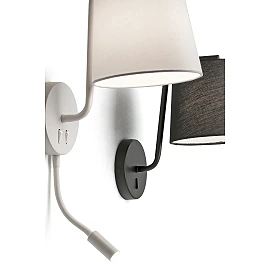 FARO BERNI wall lamp with LED reader, E27 + 3 W LED, 3000 K, 293xx