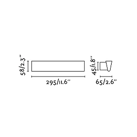 Wall lamp CONIK LED 8W, 800Lm, 3000K, IP20, white - FARO - 64219