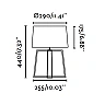 BLISS White table lamp - FARO - 28401