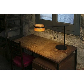 LOOP LED Black table lamp with clip - FARO - 29568