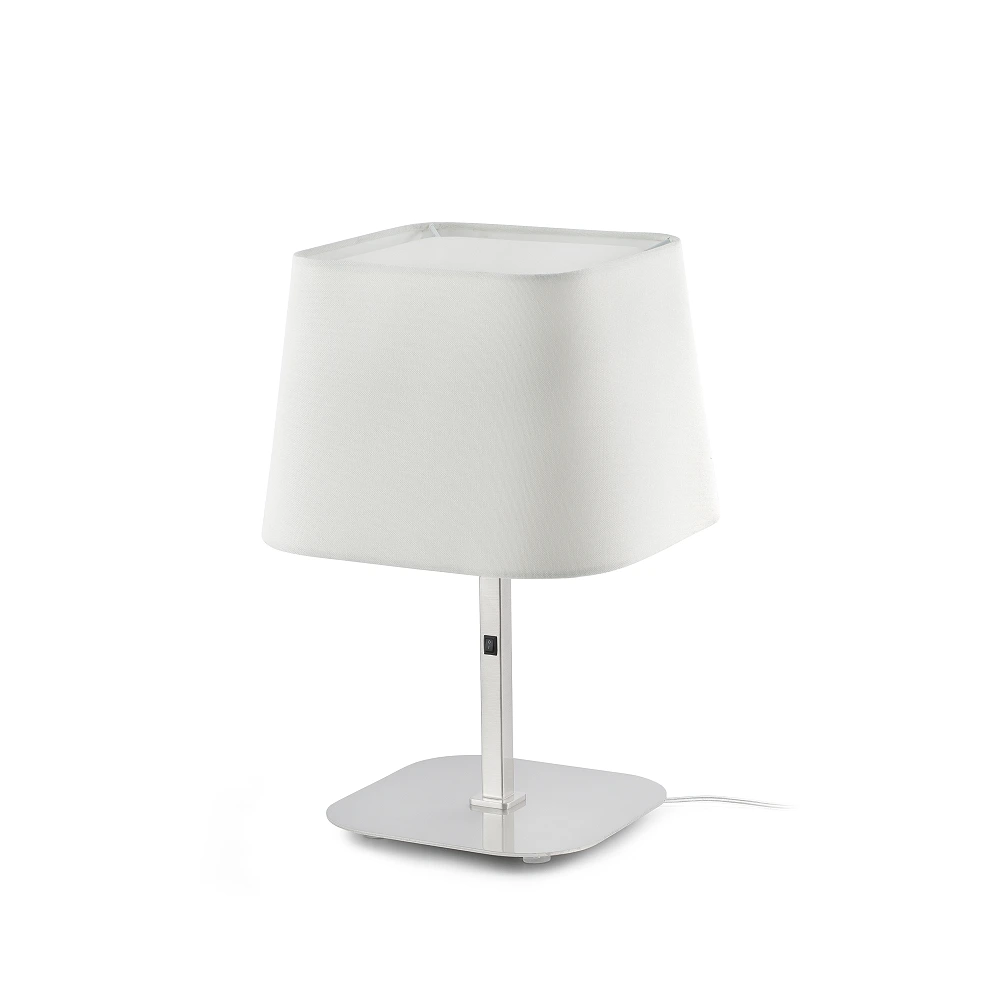 SWEET White and nickel table lamp - FARO - 29937