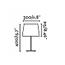 SWEET White and nickel table lamp - FARO - 29937