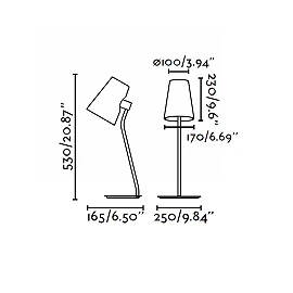LUPE Chrome table lamp - FARO - 29997