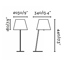 MOMA White table lamp - FARO - 68500