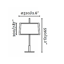 SABA matēta niķeļa galda lampa h 60 mm - FARO - 68545