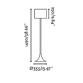 BLACK Black floor lamp - FARO - 29764