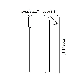 LINK White floor lamp - FARO - 29883