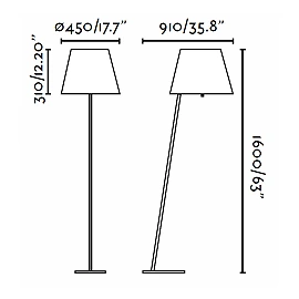 MOMA White floor lamp - FARO - 68502