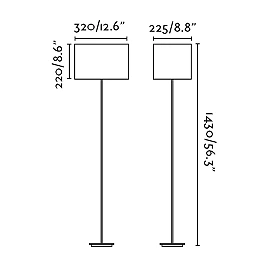 THANA White floor lamp - FARO - 68531