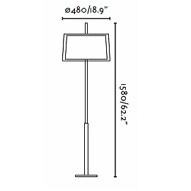 SABA Matt nickel floor lamp - FARO - 68547