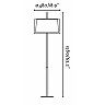 SABA Matt nickel floor lamp - FARO - 68547