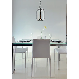 Pendant lamp "FERN", 1x E27 max. 60W, black- glass, metal - 25406/01/30 (Lucide)