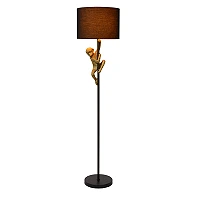 Floor lamp "EXTRAVAGANZA CHIMP", 1x E27 max. 60W, black gold - metal - cotton - 10702-81-30 (Lucide)