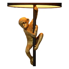 Floor lamp "EXTRAVAGANZA CHIMP", 1x E27 max. 60W, black gold - metal - cotton - 10702-81-30 (Lucide)