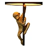 Floor lamp "EXTRAVAGANZA CHIMP", 1x E27 max. 60W, black gold - metal - cotton - 10702-81-30 (Lucide)