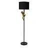 Floor lamp "EXTRAVAGANZA CHIMP", 1x E27 max. 60W, black gold - metal - cotton - 10702-81-30 (Lucide)