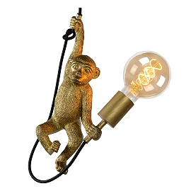 Pendant lamp "EXTRAVAGANZA CHIMP", 1x E27 max. 60W, black gold - metal, synthetic material - 10402-01-30 (Lucide)