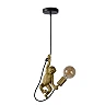 Pendant lamp "EXTRAVAGANZA CHIMP", 1x E27 max. 60W, black gold - metal, synthetic material - 10402-01-30 (Lucide)